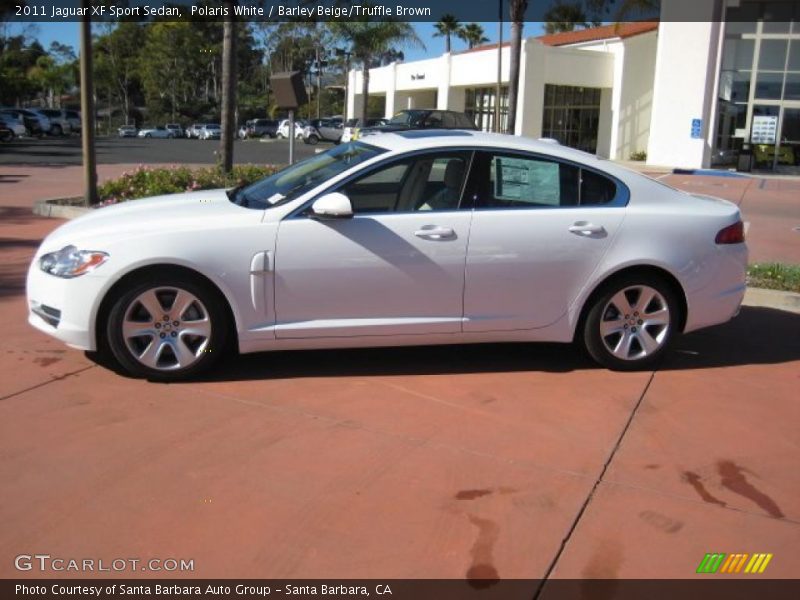 Polaris White / Barley Beige/Truffle Brown 2011 Jaguar XF Sport Sedan