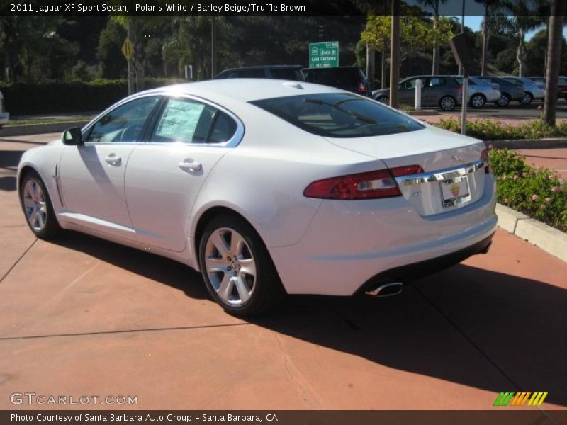 Polaris White / Barley Beige/Truffle Brown 2011 Jaguar XF Sport Sedan