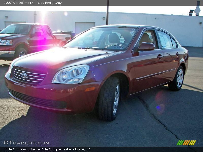 Ruby Red / Gray 2007 Kia Optima LX