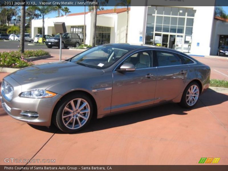 Vapour Grey Metallic / Ivory/Truffle 2011 Jaguar XJ XJL