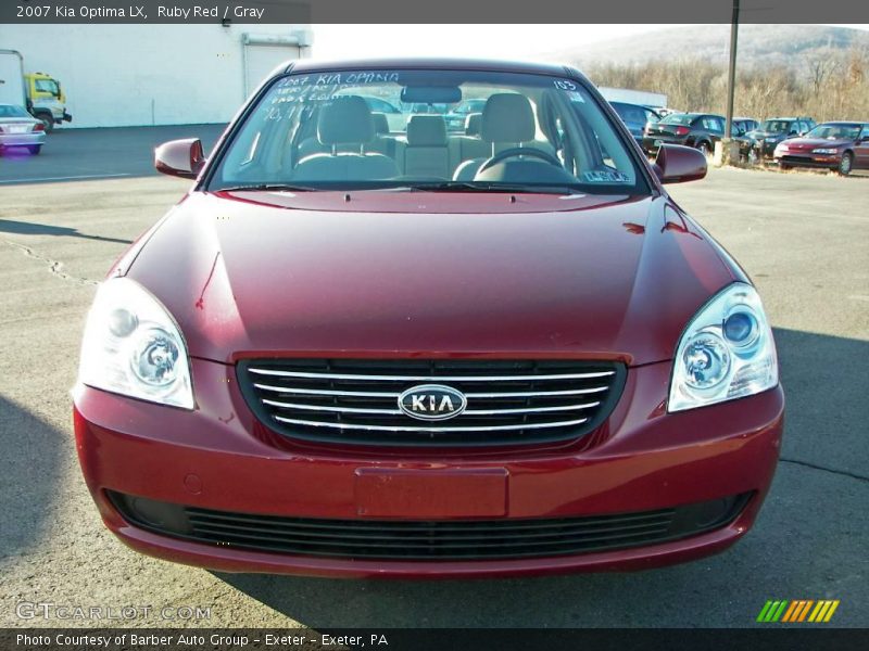 Ruby Red / Gray 2007 Kia Optima LX