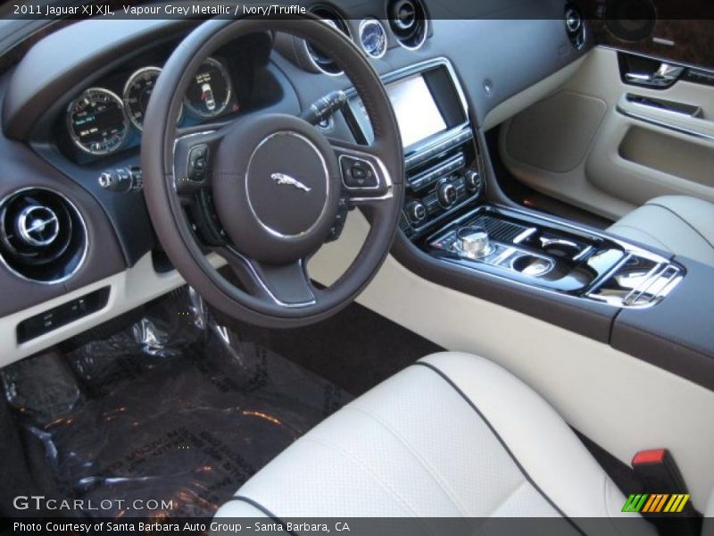 Vapour Grey Metallic / Ivory/Truffle 2011 Jaguar XJ XJL