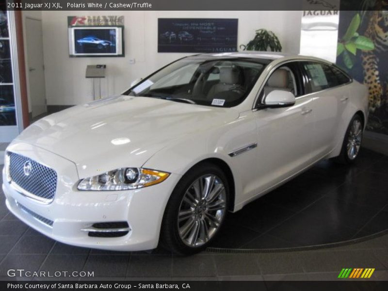 Polaris White / Cashew/Truffle 2011 Jaguar XJ XJL
