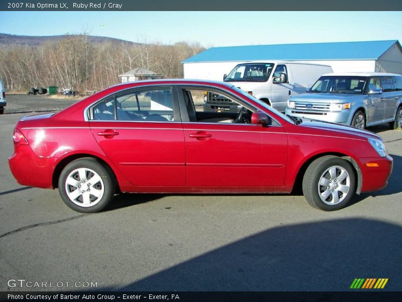 Ruby Red / Gray 2007 Kia Optima LX