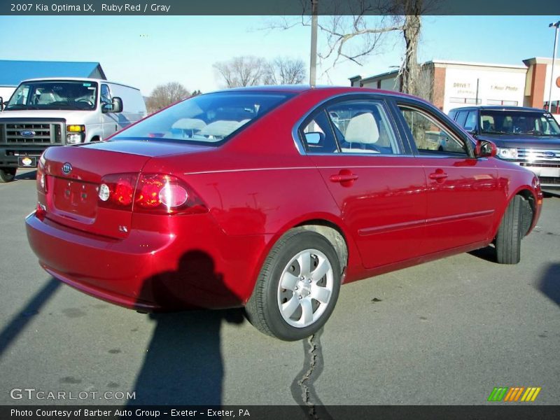 Ruby Red / Gray 2007 Kia Optima LX