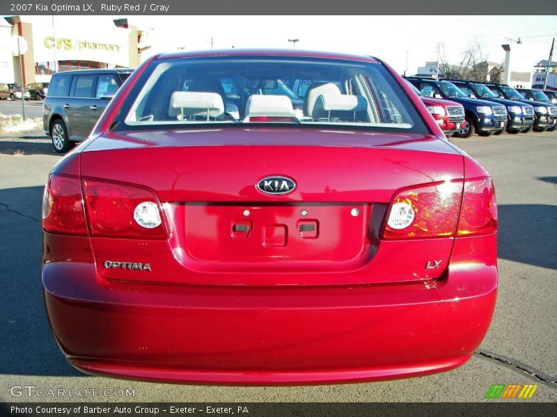 Ruby Red / Gray 2007 Kia Optima LX
