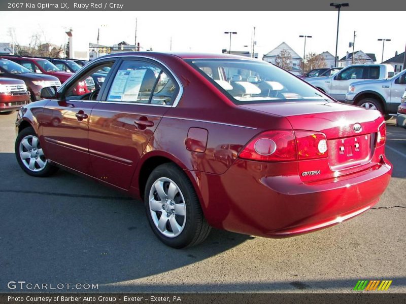 Ruby Red / Gray 2007 Kia Optima LX