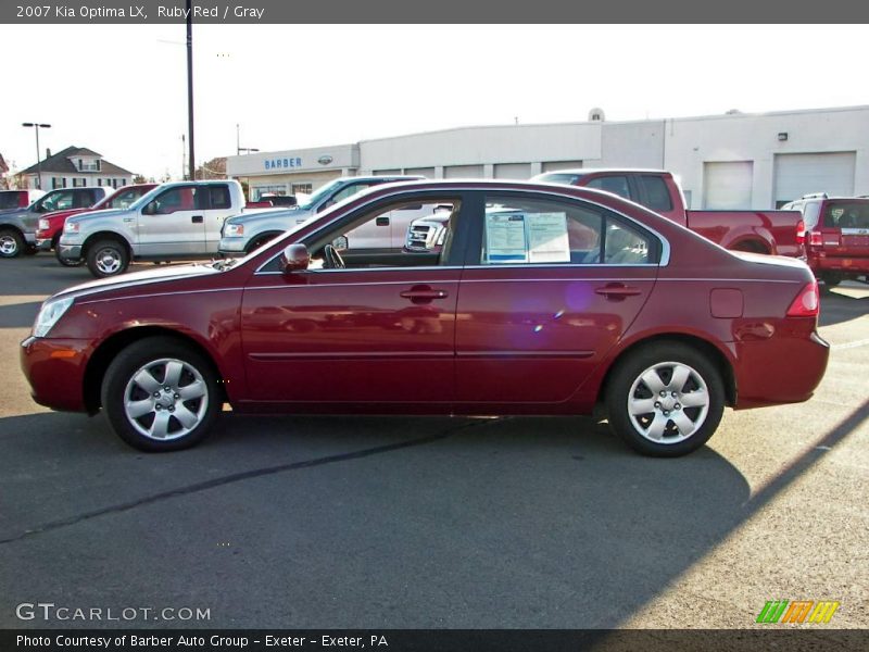 Ruby Red / Gray 2007 Kia Optima LX