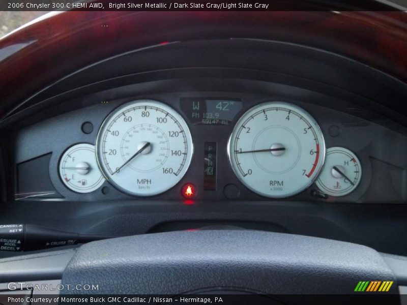 Bright Silver Metallic / Dark Slate Gray/Light Slate Gray 2006 Chrysler 300 C HEMI AWD