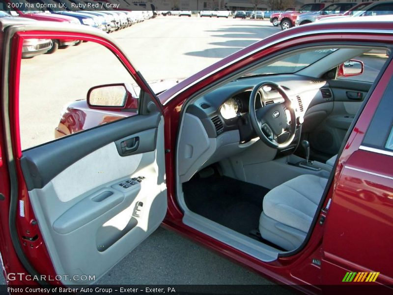 Ruby Red / Gray 2007 Kia Optima LX