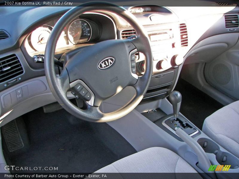 Ruby Red / Gray 2007 Kia Optima LX
