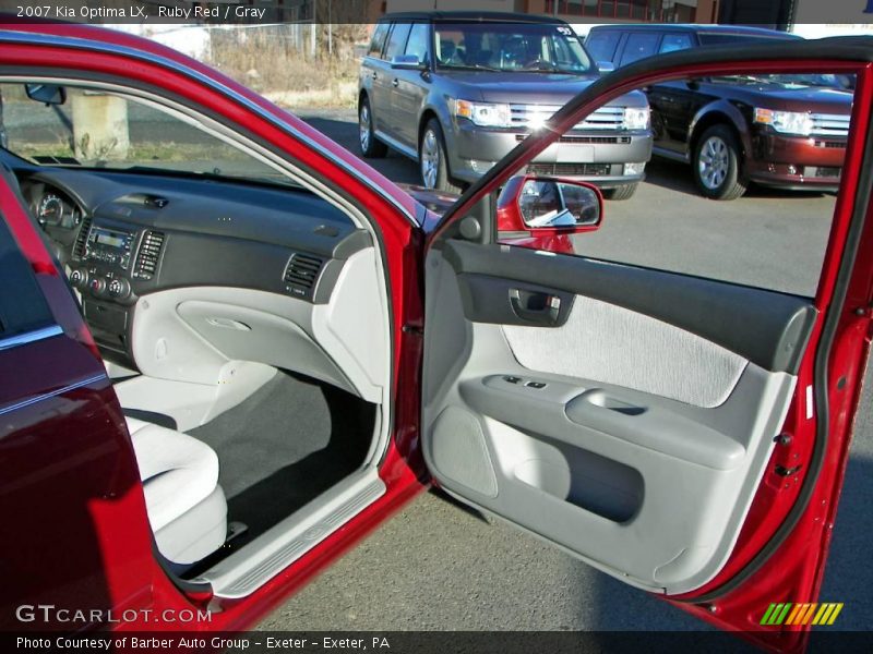 Ruby Red / Gray 2007 Kia Optima LX