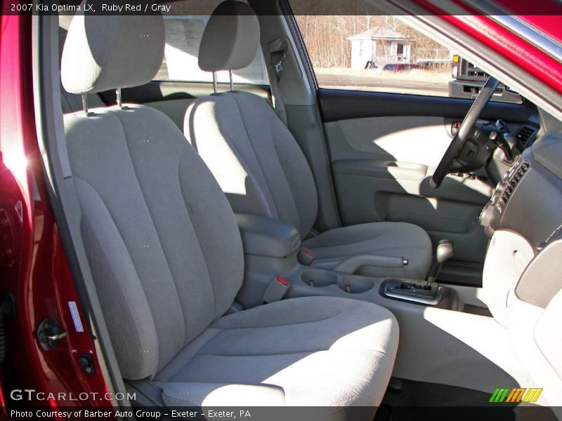 Ruby Red / Gray 2007 Kia Optima LX