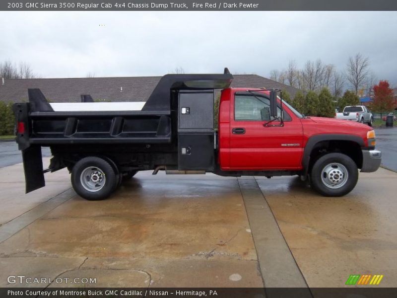 Fire Red / Dark Pewter 2003 GMC Sierra 3500 Regular Cab 4x4 Chassis Dump Truck