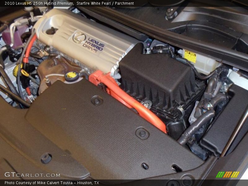  2010 HS 250h Hybrid Premium Engine - 2.4 Liter DOHC 16-Valve VVT-i Atkinson Cycle 4 Cylinder Gasoline/Electric Hybrid