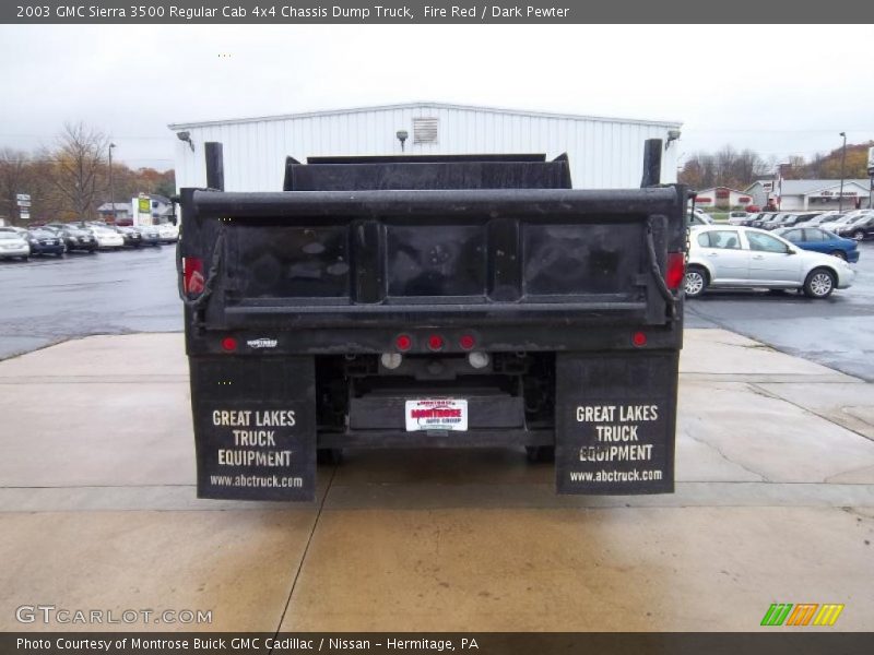 Fire Red / Dark Pewter 2003 GMC Sierra 3500 Regular Cab 4x4 Chassis Dump Truck