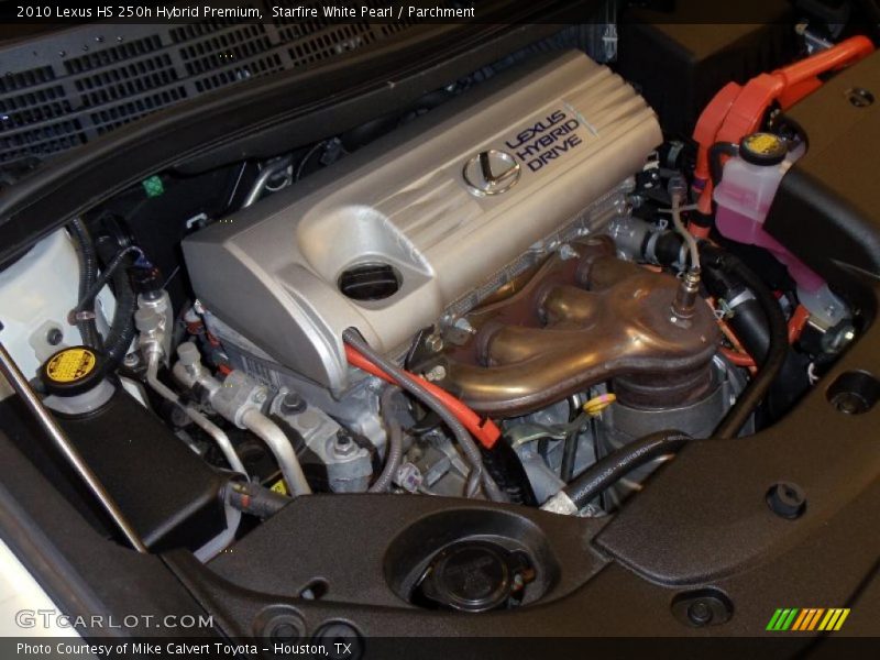  2010 HS 250h Hybrid Premium Engine - 2.4 Liter DOHC 16-Valve VVT-i Atkinson Cycle 4 Cylinder Gasoline/Electric Hybrid