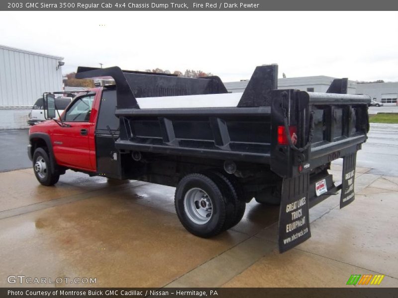 Fire Red / Dark Pewter 2003 GMC Sierra 3500 Regular Cab 4x4 Chassis Dump Truck