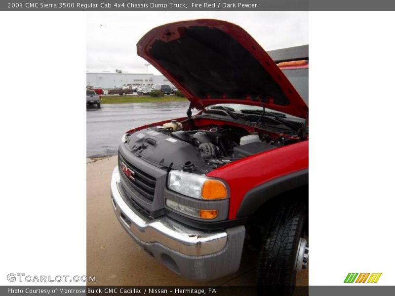 Fire Red / Dark Pewter 2003 GMC Sierra 3500 Regular Cab 4x4 Chassis Dump Truck