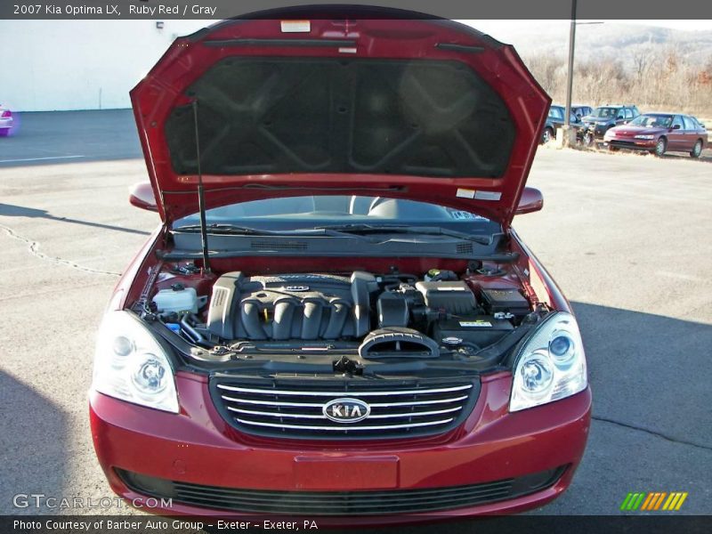 Ruby Red / Gray 2007 Kia Optima LX