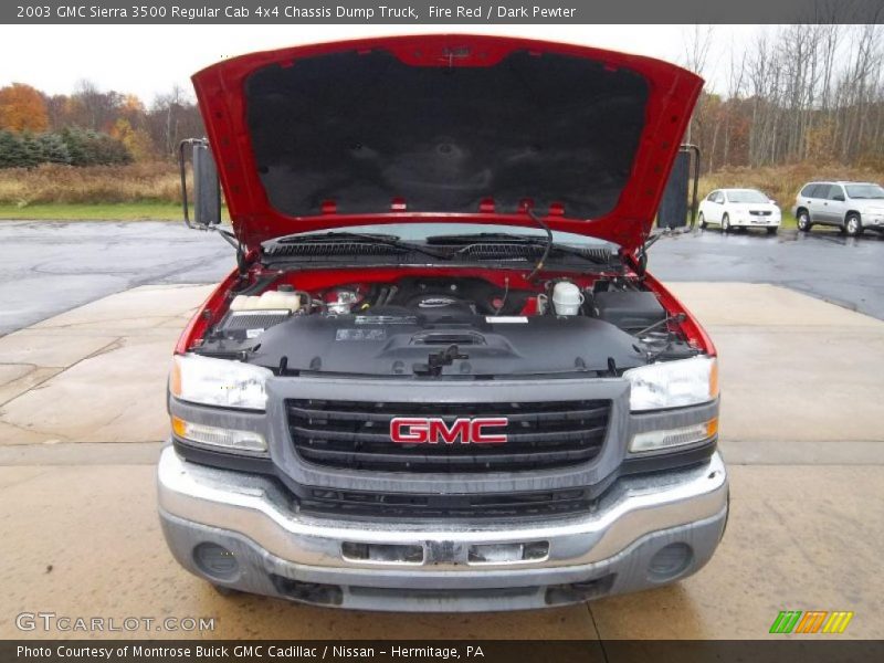 Fire Red / Dark Pewter 2003 GMC Sierra 3500 Regular Cab 4x4 Chassis Dump Truck