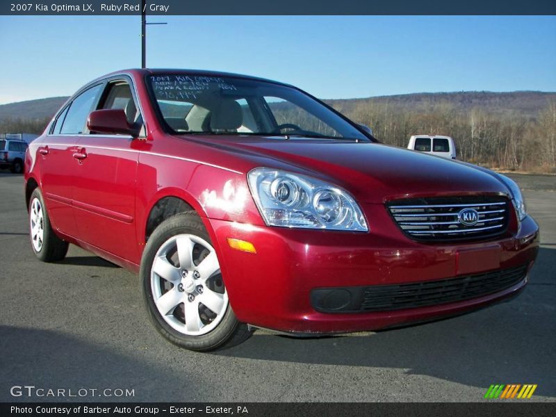 Ruby Red / Gray 2007 Kia Optima LX
