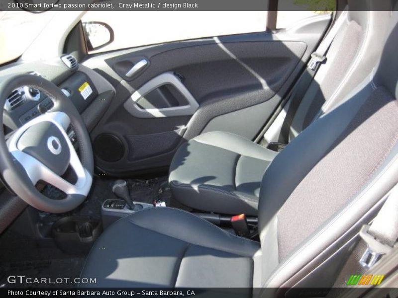  2010 fortwo passion cabriolet design Black Interior
