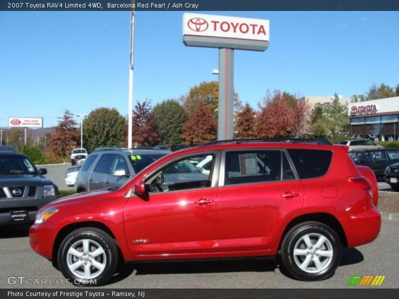 Barcelona Red Pearl / Ash Gray 2007 Toyota RAV4 Limited 4WD