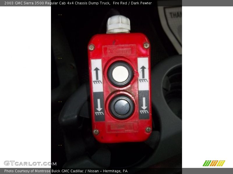 Controls of 2003 Sierra 3500 Regular Cab 4x4 Chassis Dump Truck