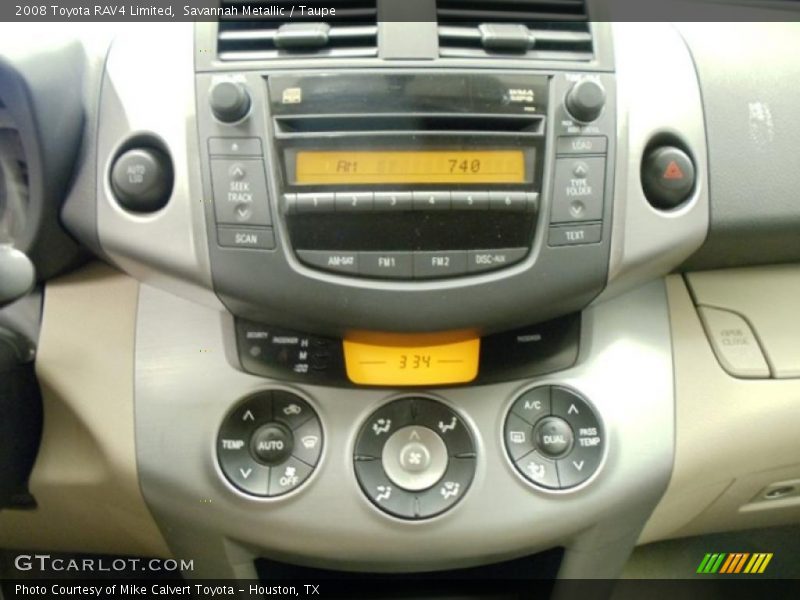 Controls of 2008 RAV4 Limited