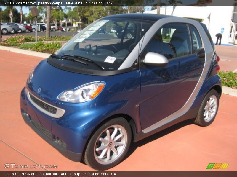 Front 3/4 View of 2010 fortwo passion coupe