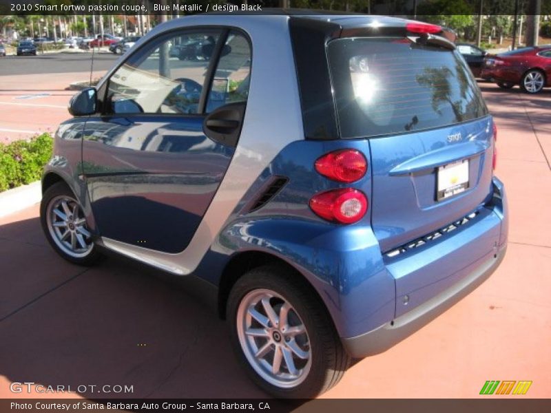 Blue Metallic / design Black 2010 Smart fortwo passion coupe