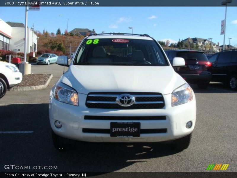Super White / Taupe 2008 Toyota RAV4 Limited 4WD