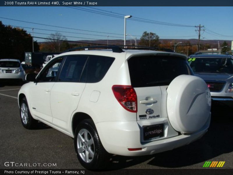 Super White / Taupe 2008 Toyota RAV4 Limited 4WD