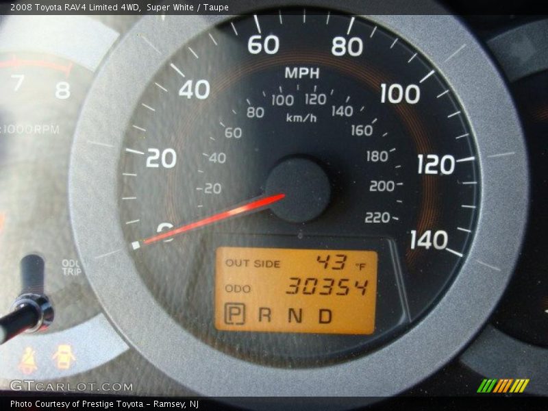 Super White / Taupe 2008 Toyota RAV4 Limited 4WD