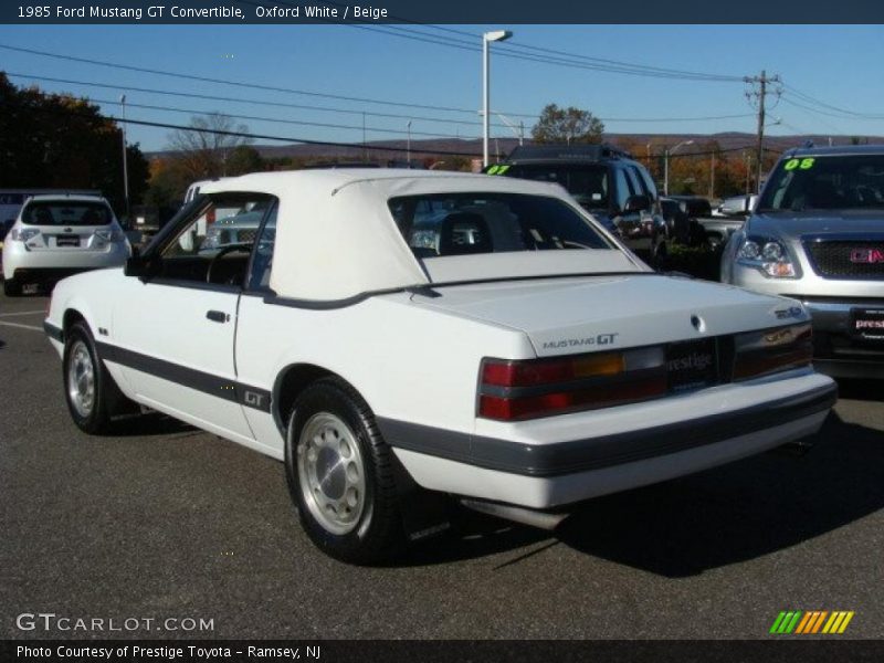  1985 Mustang GT Convertible Oxford White