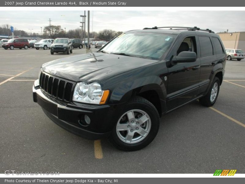 Black / Medium Slate Gray 2007 Jeep Grand Cherokee Laredo 4x4