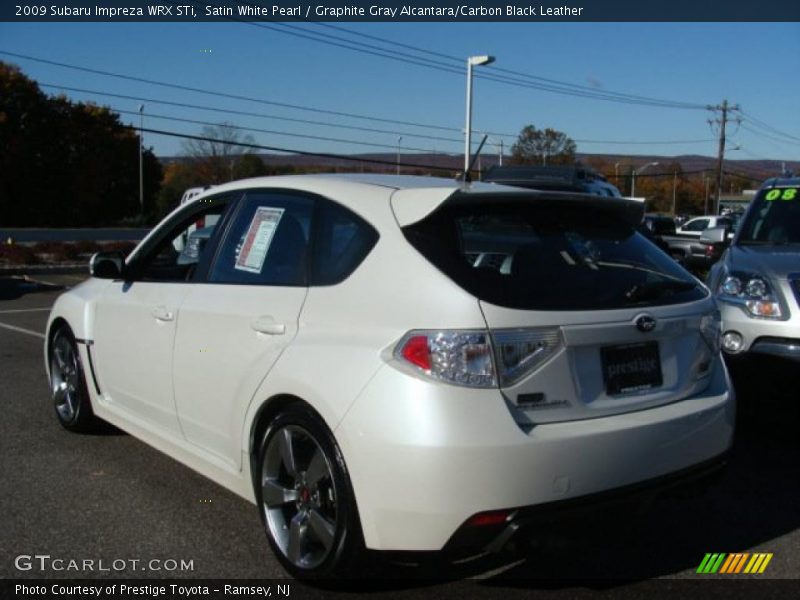 Satin White Pearl / Graphite Gray Alcantara/Carbon Black Leather 2009 Subaru Impreza WRX STi