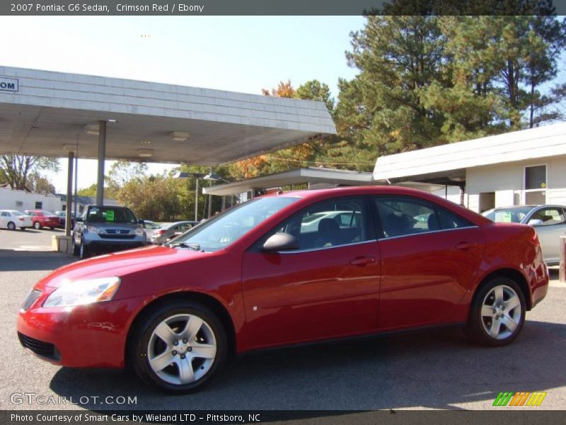 Crimson Red / Ebony 2007 Pontiac G6 Sedan