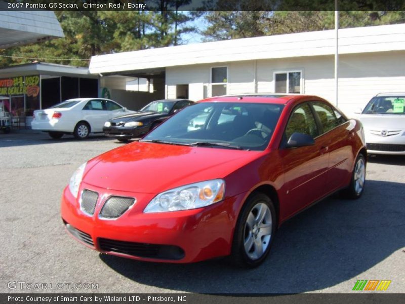Crimson Red / Ebony 2007 Pontiac G6 Sedan