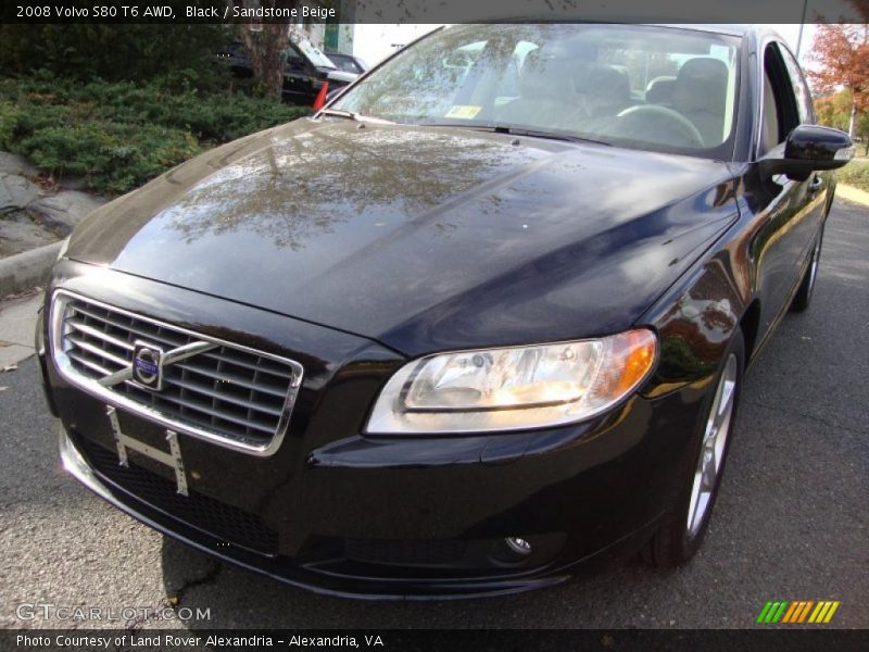 Black / Sandstone Beige 2008 Volvo S80 T6 AWD