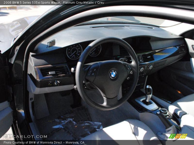 Platinum Grey Metallic / Grey 2008 BMW 5 Series 535xi Sports Wagon