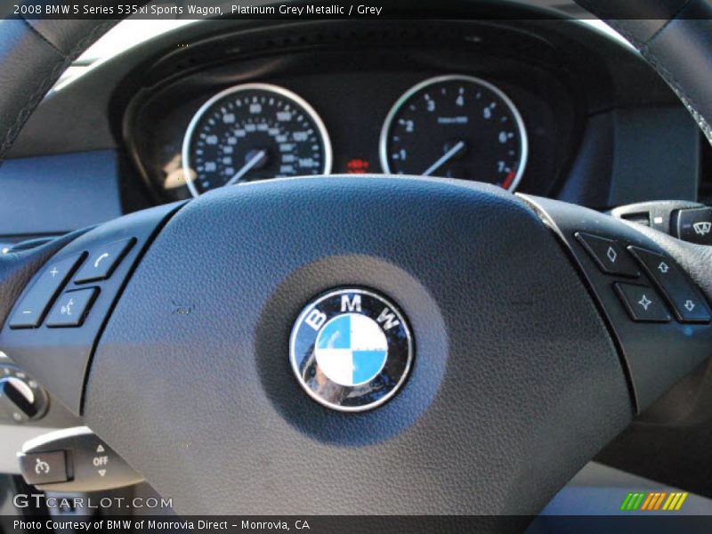 Platinum Grey Metallic / Grey 2008 BMW 5 Series 535xi Sports Wagon