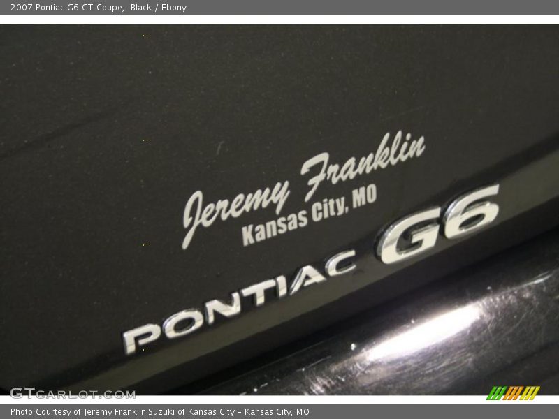 Black / Ebony 2007 Pontiac G6 GT Coupe
