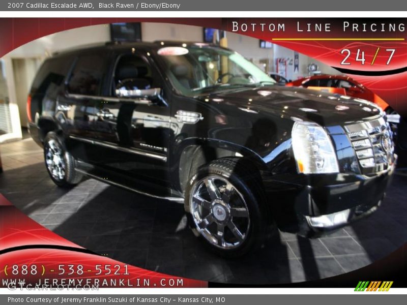Black Raven / Ebony/Ebony 2007 Cadillac Escalade AWD