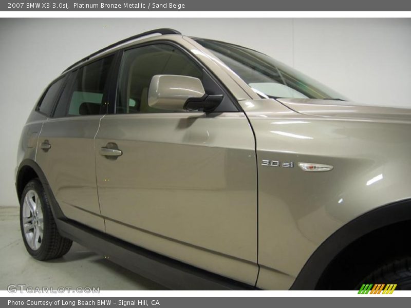 Platinum Bronze Metallic / Sand Beige 2007 BMW X3 3.0si