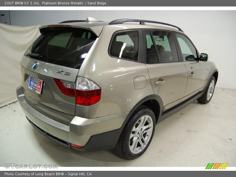 Platinum Bronze Metallic / Sand Beige 2007 BMW X3 3.0si