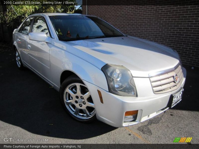 Sterling Silver / Ebony 2003 Cadillac CTS Sedan