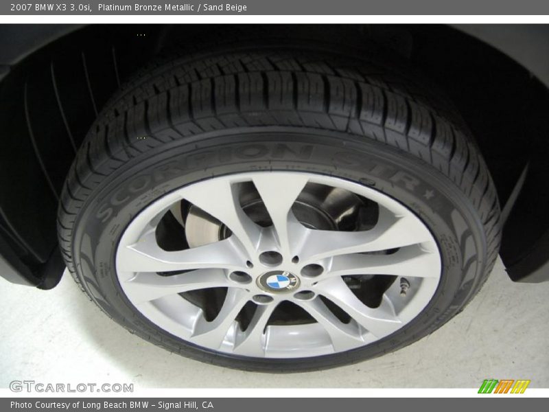 Platinum Bronze Metallic / Sand Beige 2007 BMW X3 3.0si