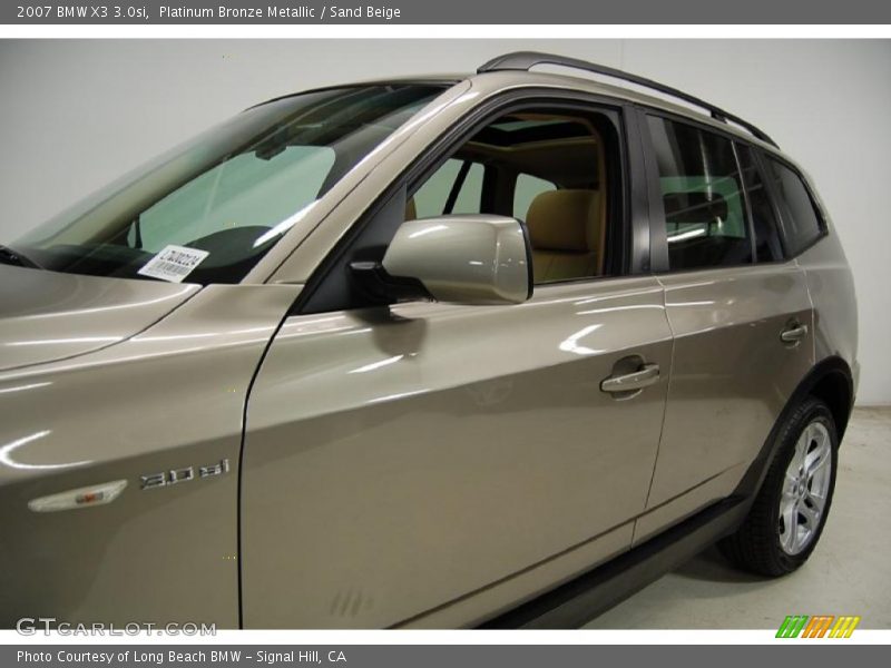 Platinum Bronze Metallic / Sand Beige 2007 BMW X3 3.0si